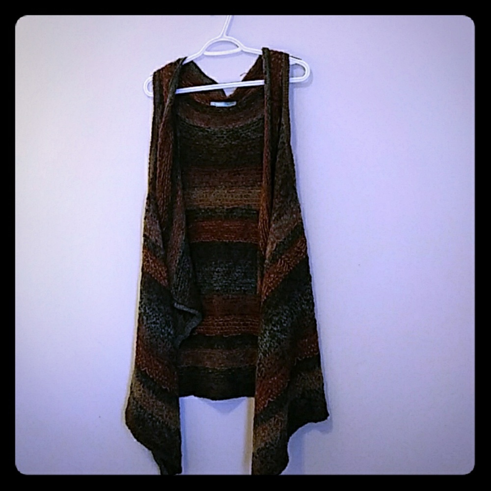 Knee length sweater vest